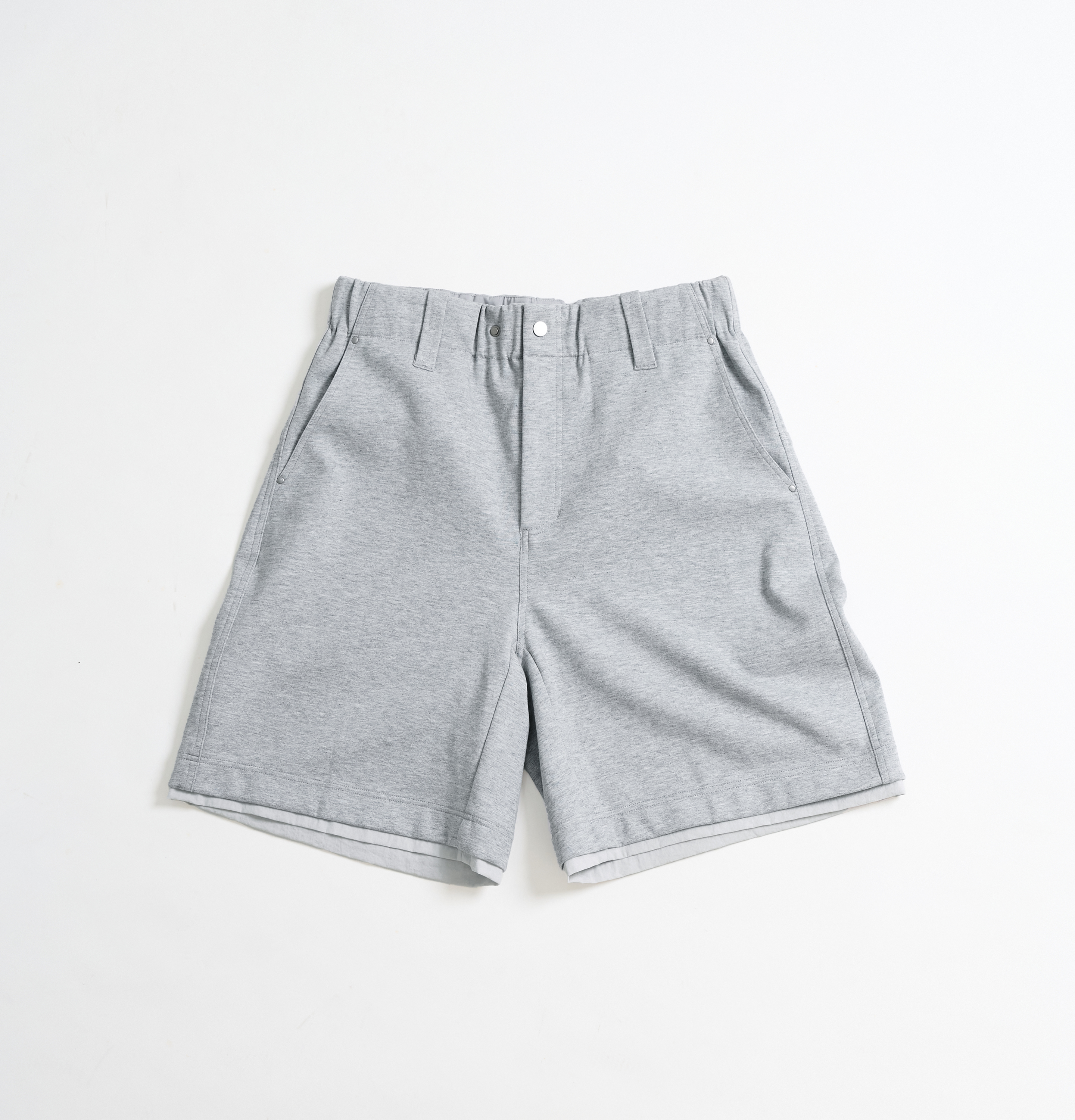 MELSIGN - Layered Edge Sweatshorts - Gray