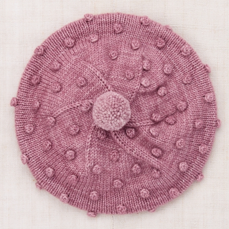 Misha & Puff 球球針織貝雷帽 Popcorn Beret - Antique Rose