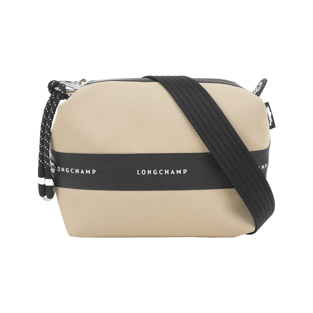 【Longchamp】Le Pliage Energy XS 雙拉鍊帆布斜背包(土褐色)