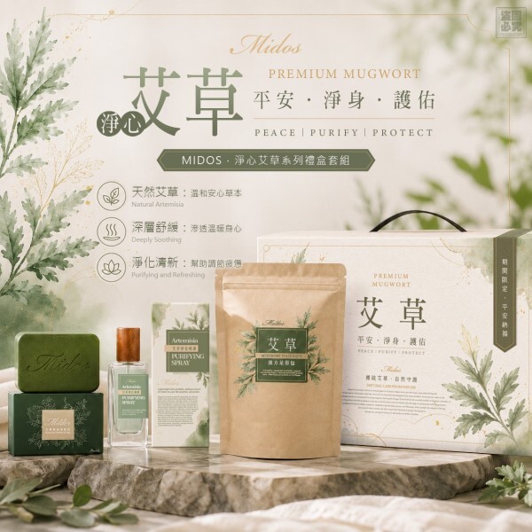 WSBB12276  Midos-淨心艾草系列禮盒套組（9月上旬）