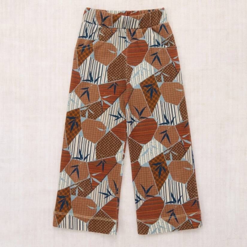 Misha & Puff 楓紅拼接色塊A字長褲 A-Pant - Rose Gold Kyoto