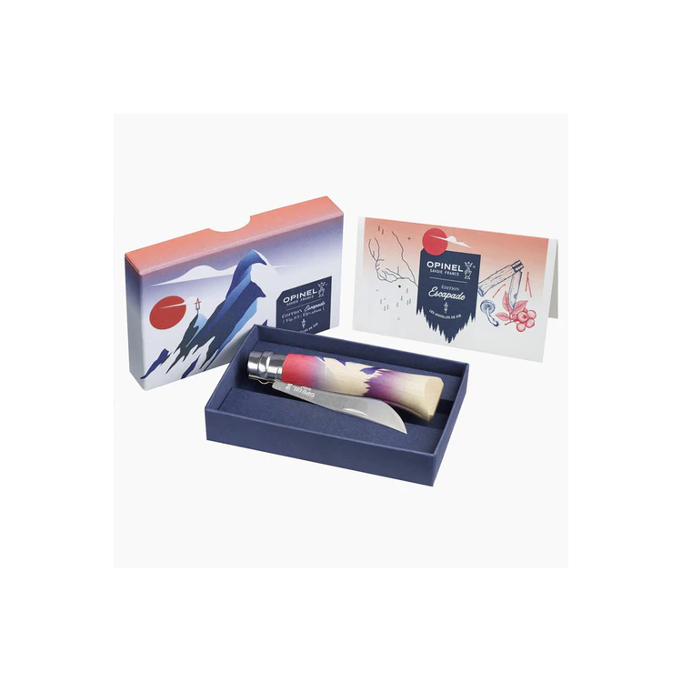 Opinel OP-002445 No. 8 Folding Knife Limited Edition Escapade 8號不鏽鋼尖頭摺刀(限量版) - Elevation