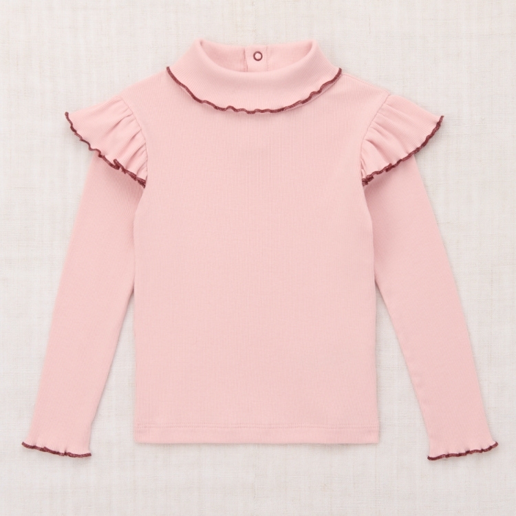 Misha & Puff 羅紋荷葉邊長袖上衣 Yana Turtleneck - Cherry Blossom