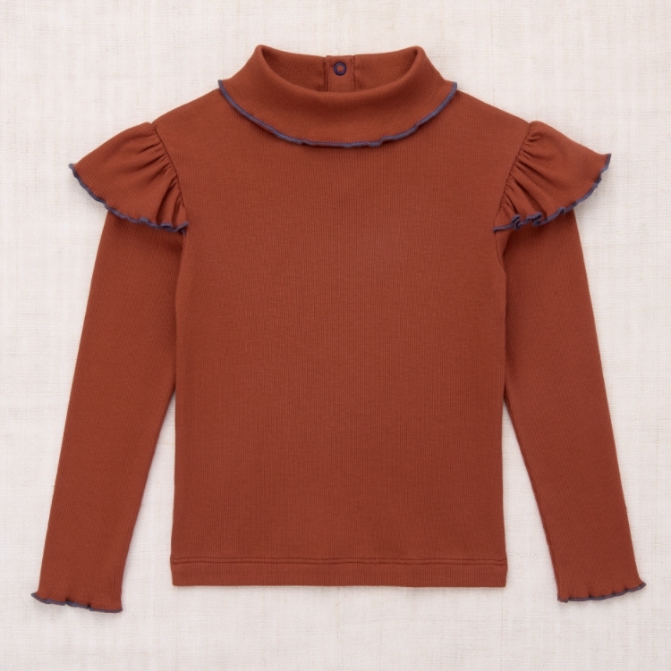 Misha & Puff 羅紋荷葉邊長袖上衣 Yana Turtleneck - Sabi
