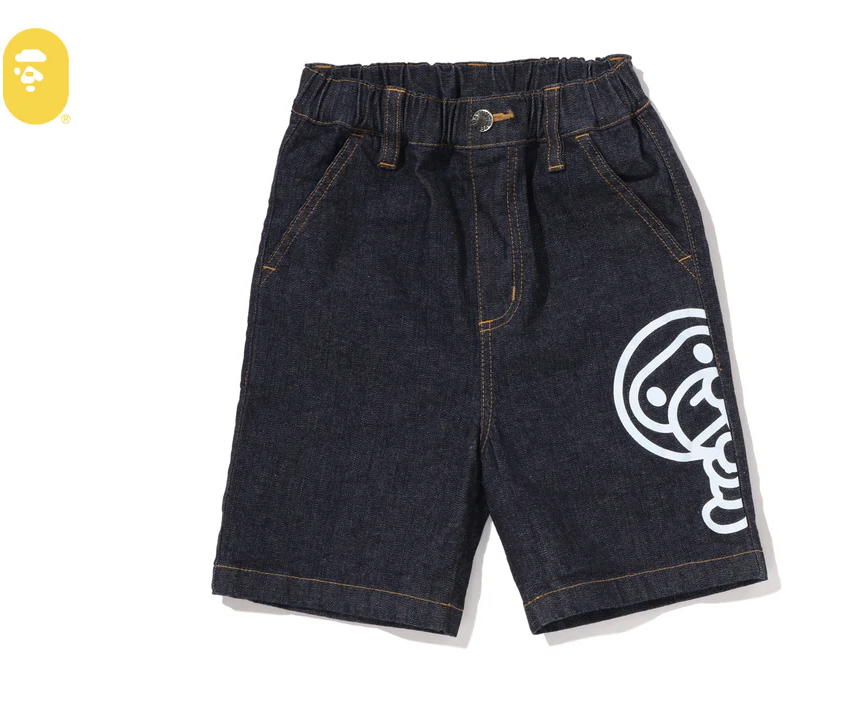 【BAPE童裝】0718發售BABY MILO 10 OZ DENIM SHORTS