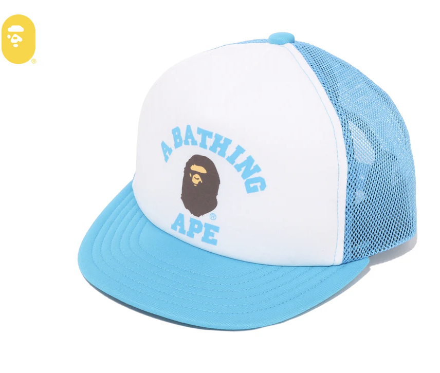 【BAPE兒童配件】0718發售COLLEGE MESH CAP