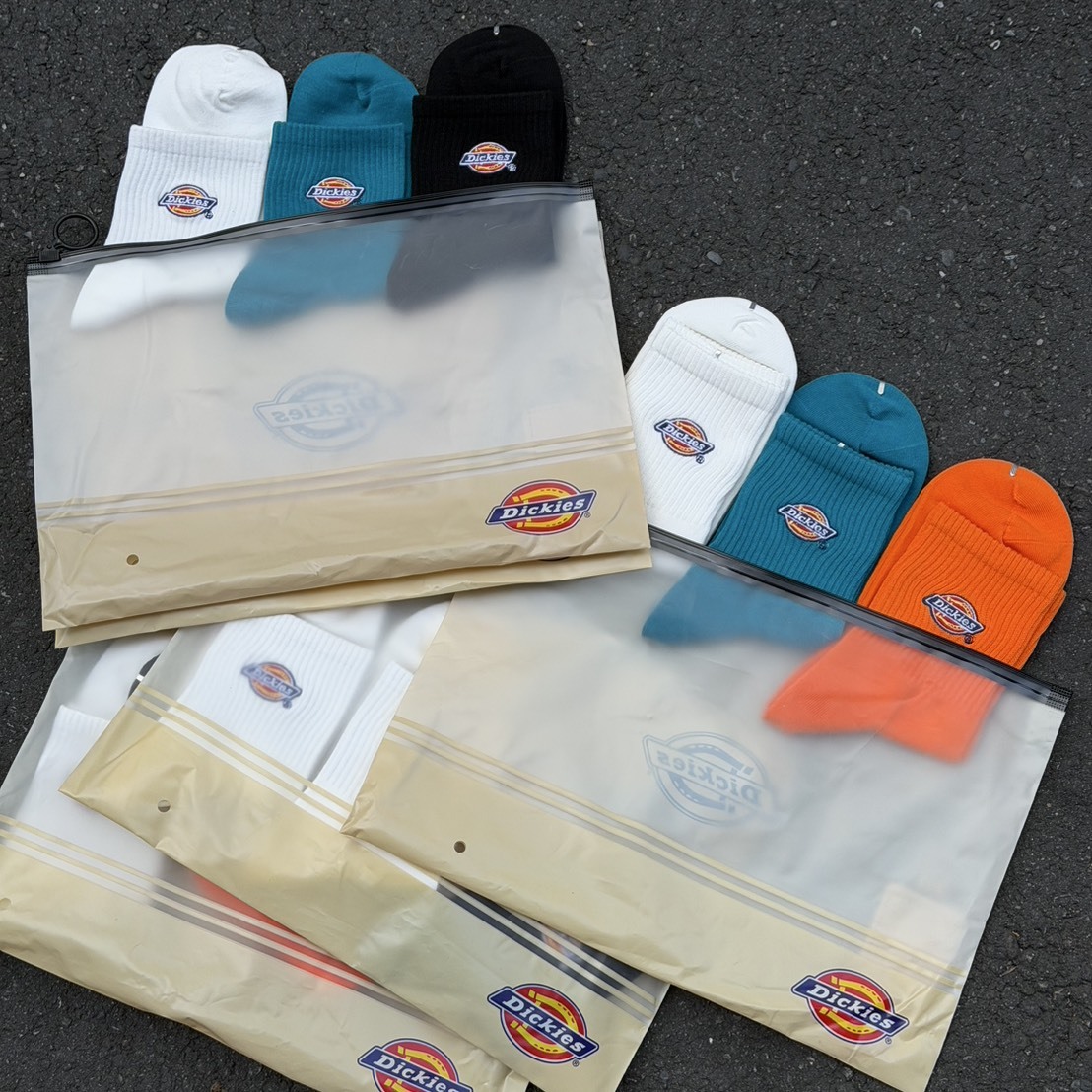 Dickies 10A棉刺繡Logo防臭吸汗中筒襪 [三雙裝] D243UJ192