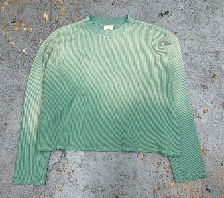 [現貨]MOOJIMOOJI OVERSIZED CROP WAFFLE KNIT | AGED SEAFOAM