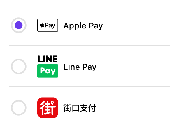 SHOPLINE Payments 支援行動支付及電子支付，包和 LINE Pay 及 Apple Pay 等