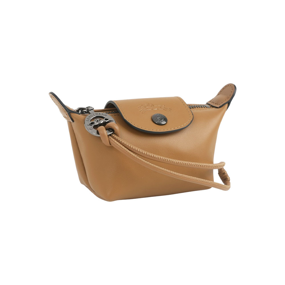 【Longchamp】Le Pliage Xtra 小牛皮零錢包(菸草色)