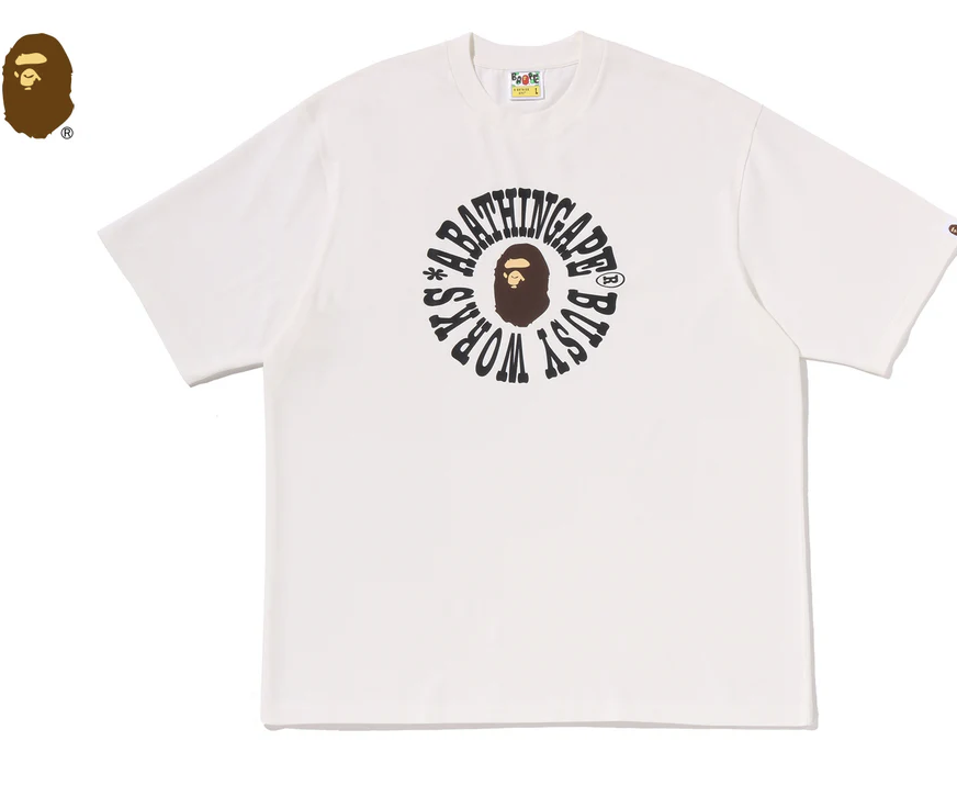 【BAPE男生】0718發售 寬版 BUSY WORKS LOGO RELAXED FIT TEE