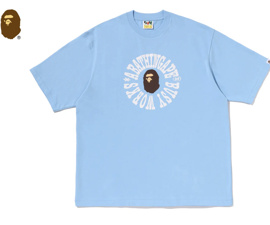【BAPE男生】0718發售 寬版 BUSY WORKS LOGO RELAXED FIT TEE