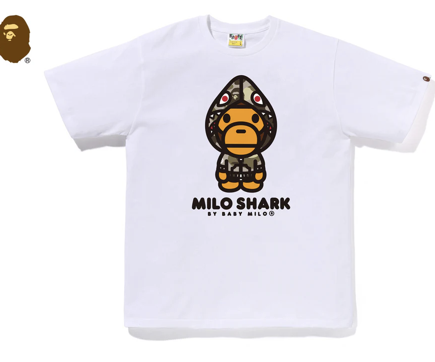 【BAPE男生】0718發售 COLOR CAMO MILO SHARK FZH TEE