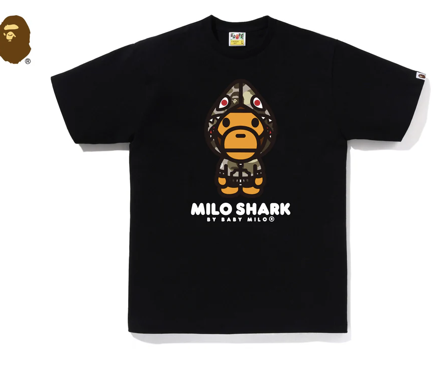 【BAPE男生】0718發售 COLOR CAMO MILO SHARK FZH TEE