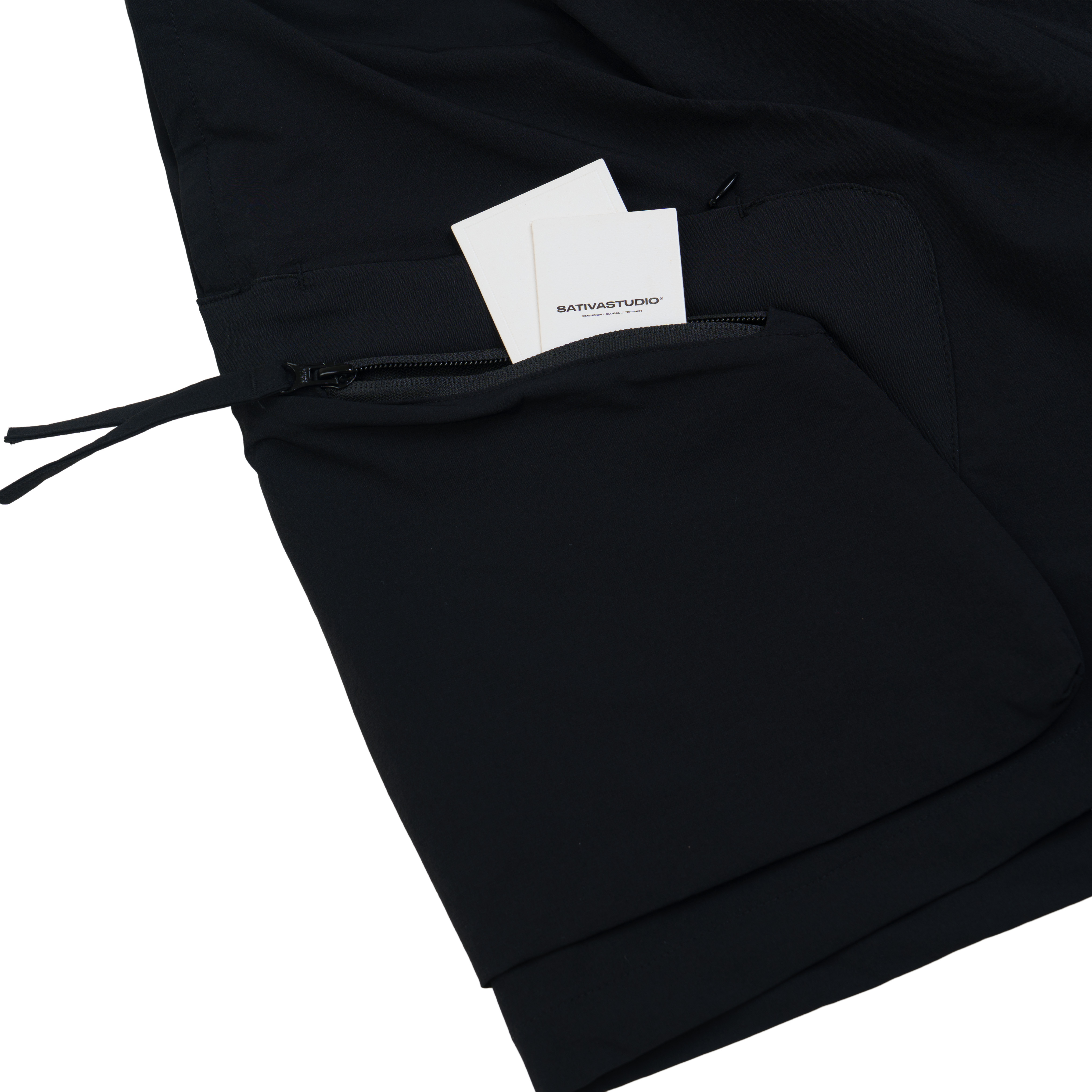 Sativa 2026S/S REC-01 "Transition" Shorts 拼接 立體 口袋 短褲 黑色