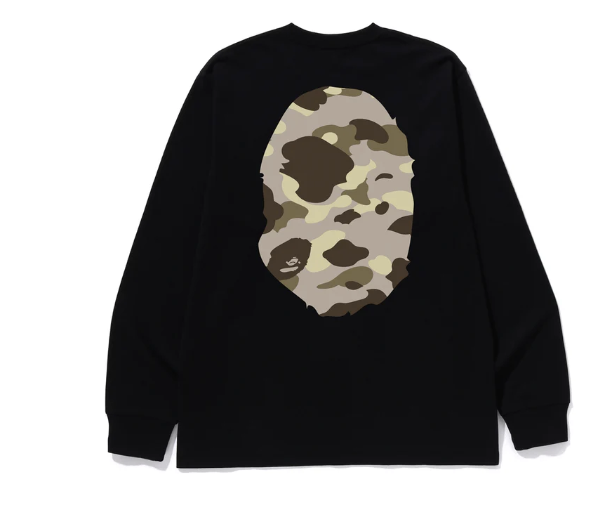 【BAPE男生】0718發售 COLOR CAMO BIG APE HEAD LS TEE