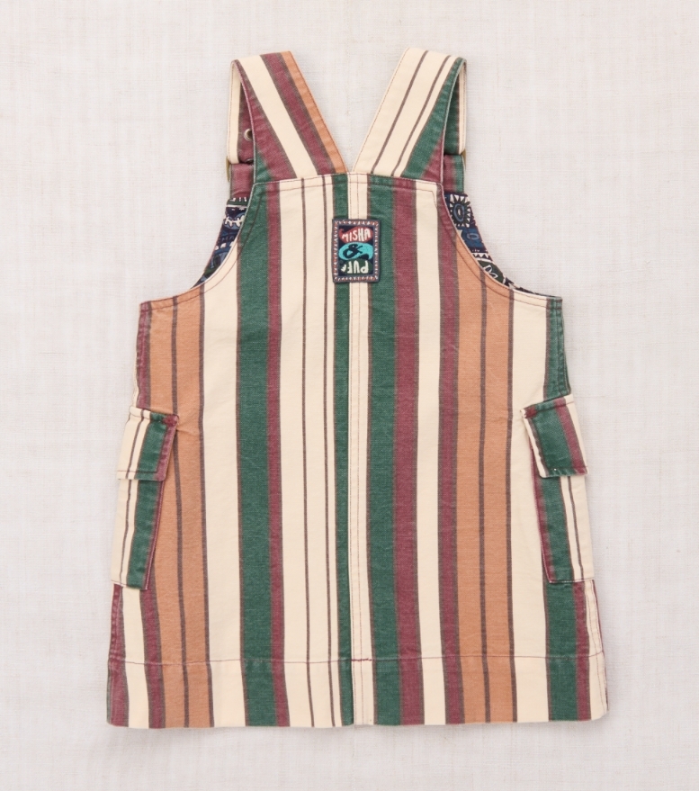 Misha & Puff 撞色條紋吊帶裙 Canvas Buckle Jumper Dress - String Afterschool Stripe