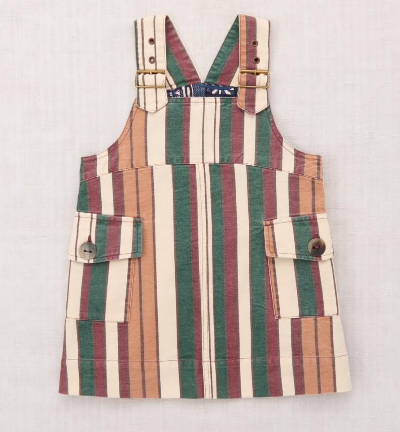 Misha & Puff 撞色條紋吊帶裙 Canvas Buckle Jumper Dress - String Afterschool Stripe
