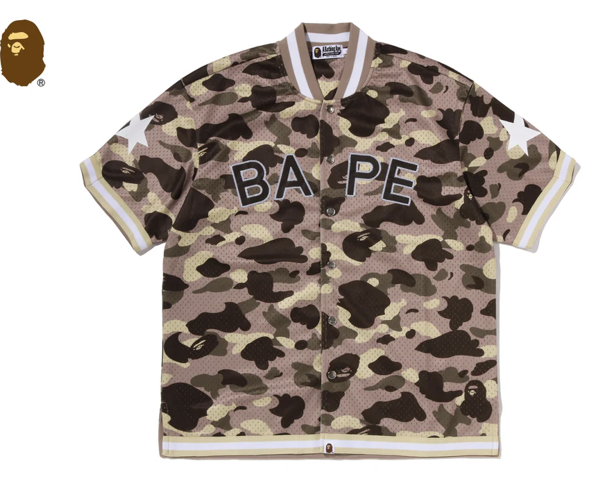 【BAPE男生】0718發售 寬版COLOR CAMO MESH WARM UP RELAXED FIT SHIRT
