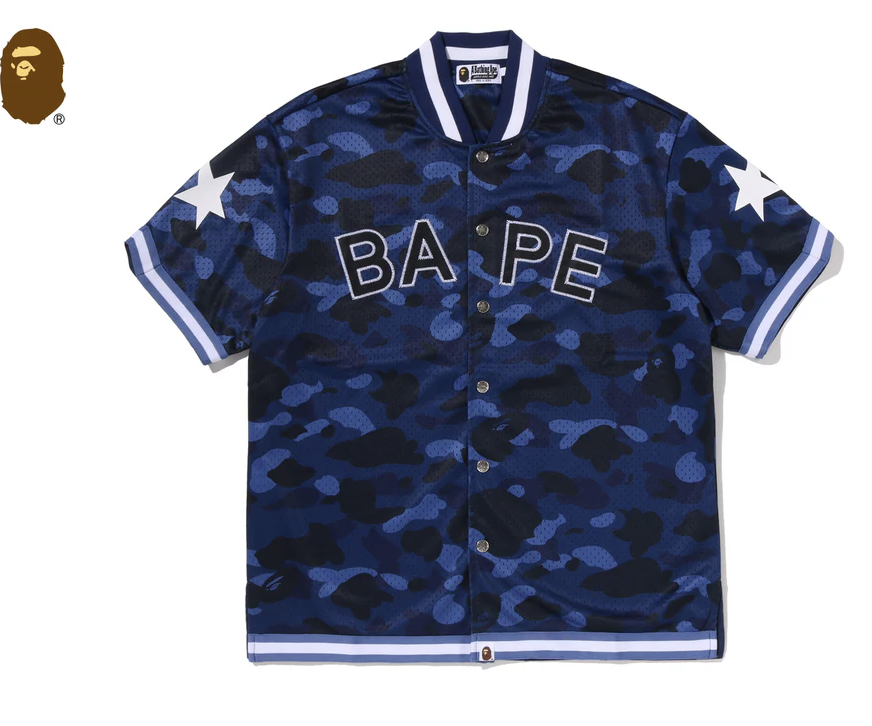 【BAPE男生】0718發售 寬版COLOR CAMO MESH WARM UP RELAXED FIT SHIRT