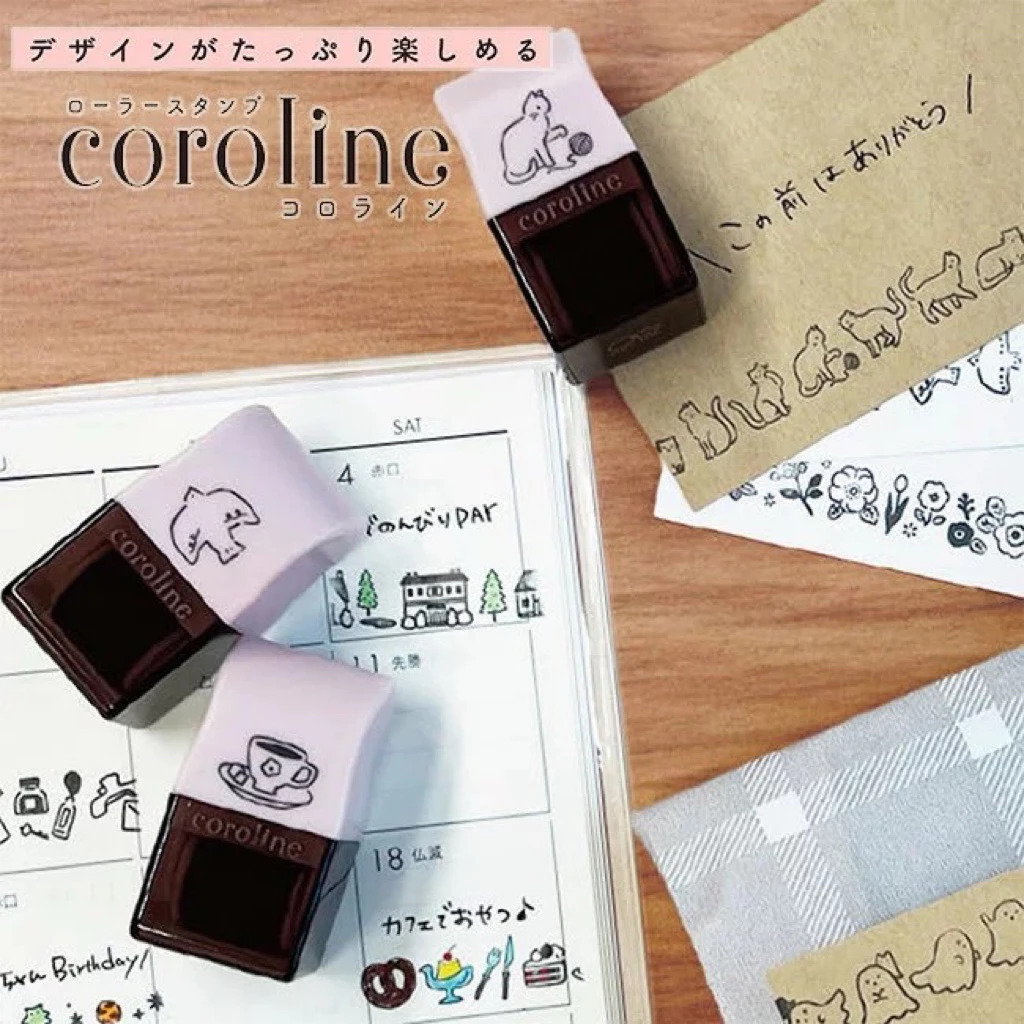 coroline 油性 滾輪印章 8款｜SUN STAR 日本