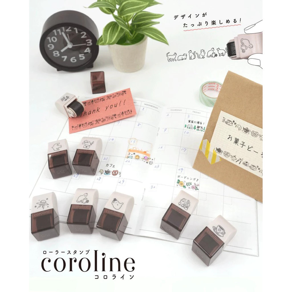 coroline 油性 滾輪印章 8款｜SUN STAR 日本