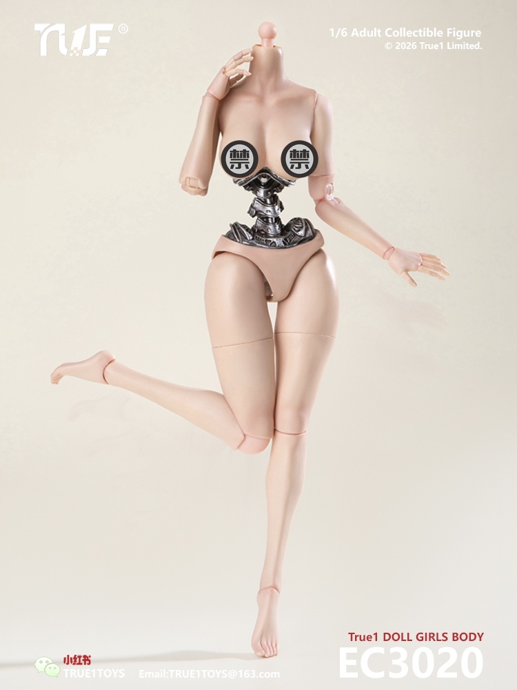 (預訂) True1Toys 1/6 EC3020 中胸/大胸  白肌色 半機械可動女素体