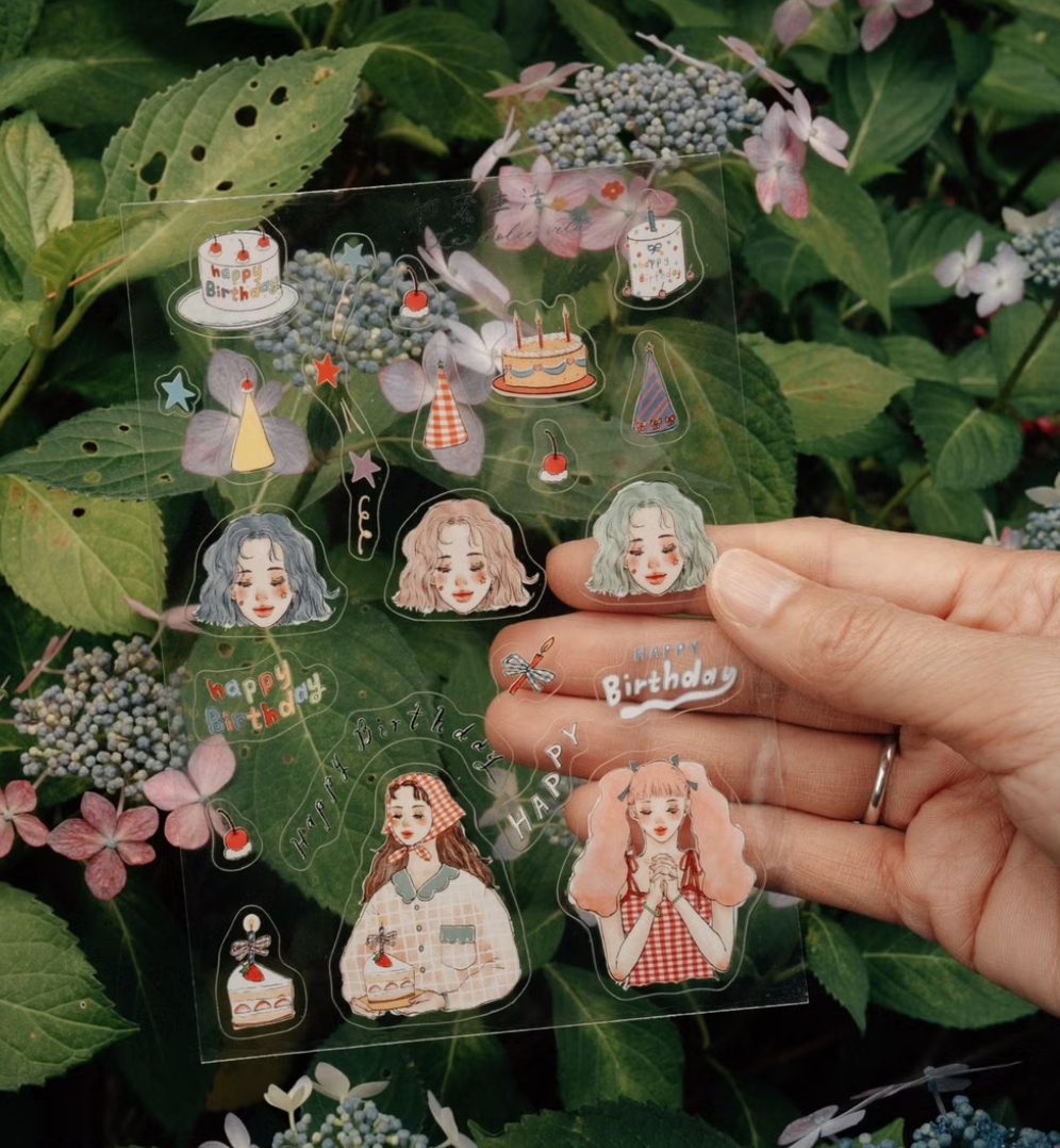 甜蜜生活｜生日快樂 甜蜜祝福 割型貼紙 兩張一組
