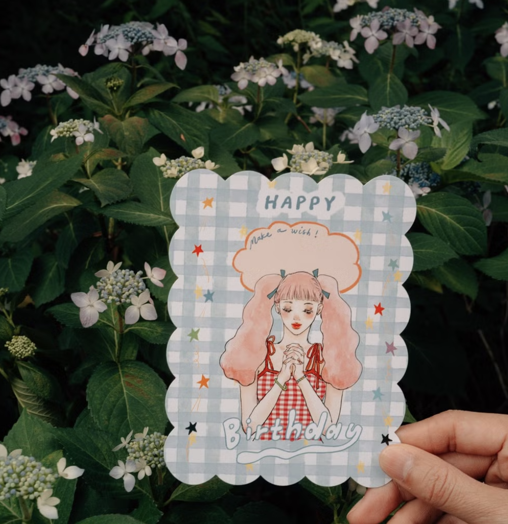 甜蜜生活｜許個願吧 生日快樂造型卡片 含信封與封口貼
