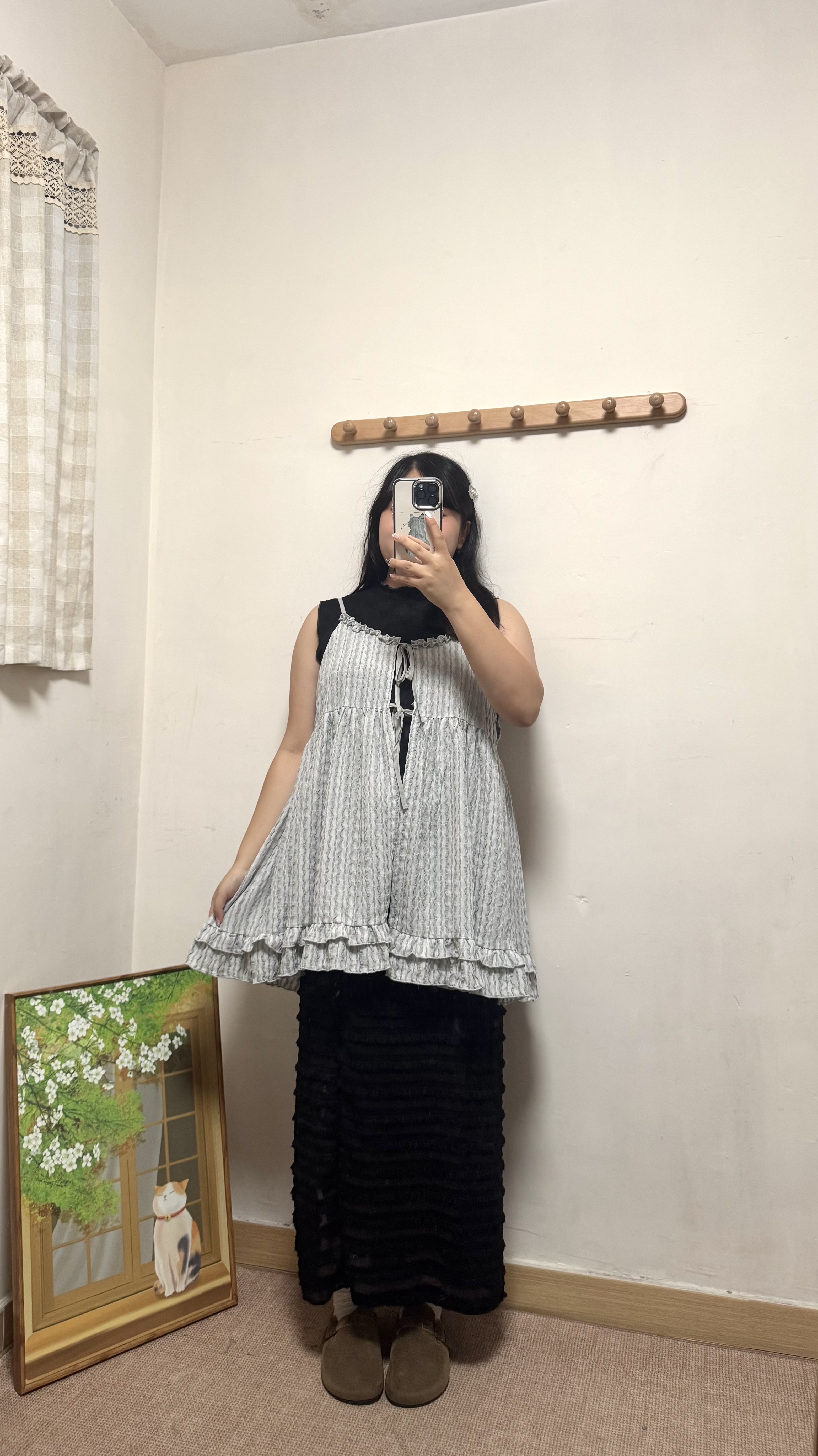 波浪花邊綁帶外搭
