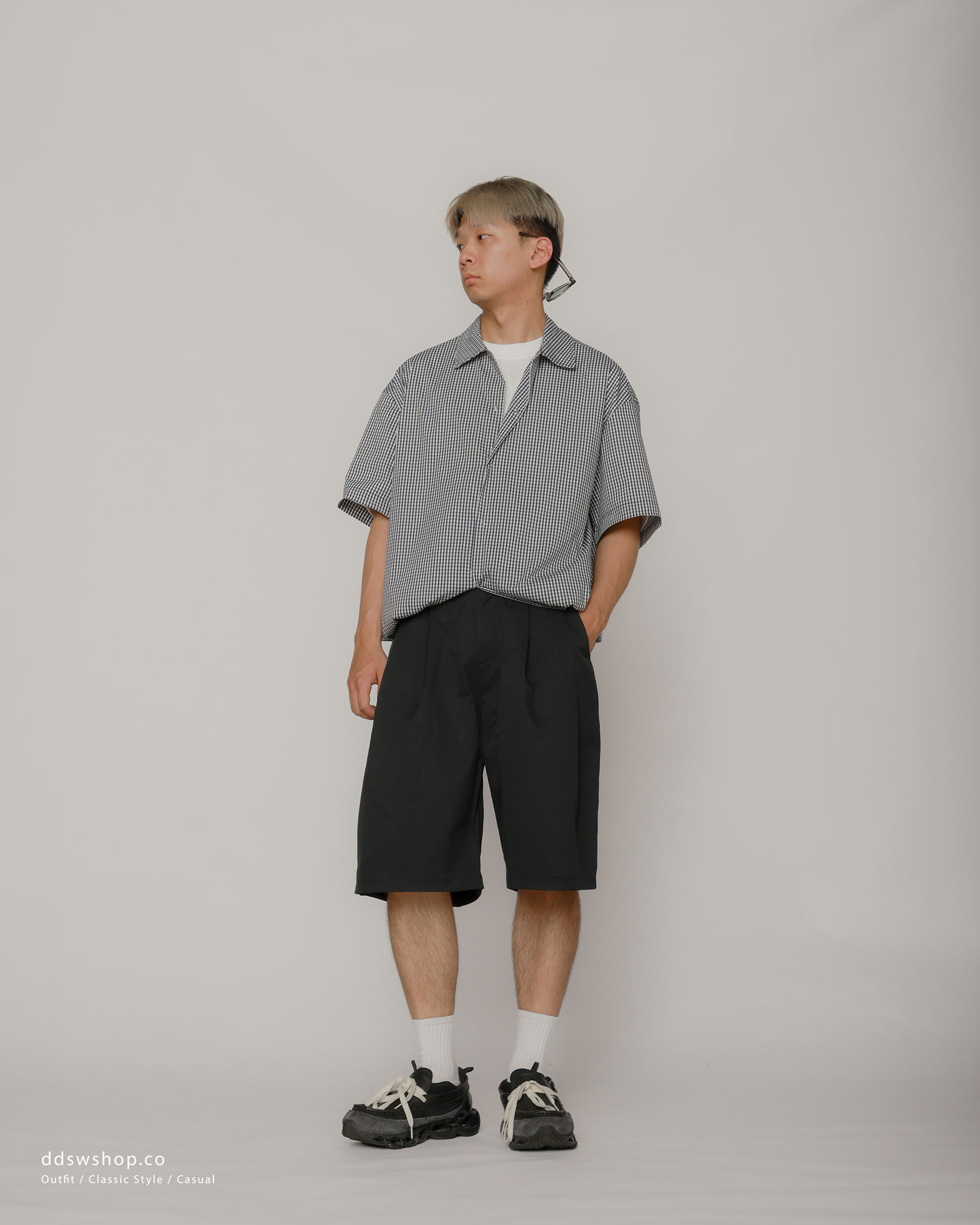 寬鬆過膝短褲 Loose Baggy Shorts SS-023