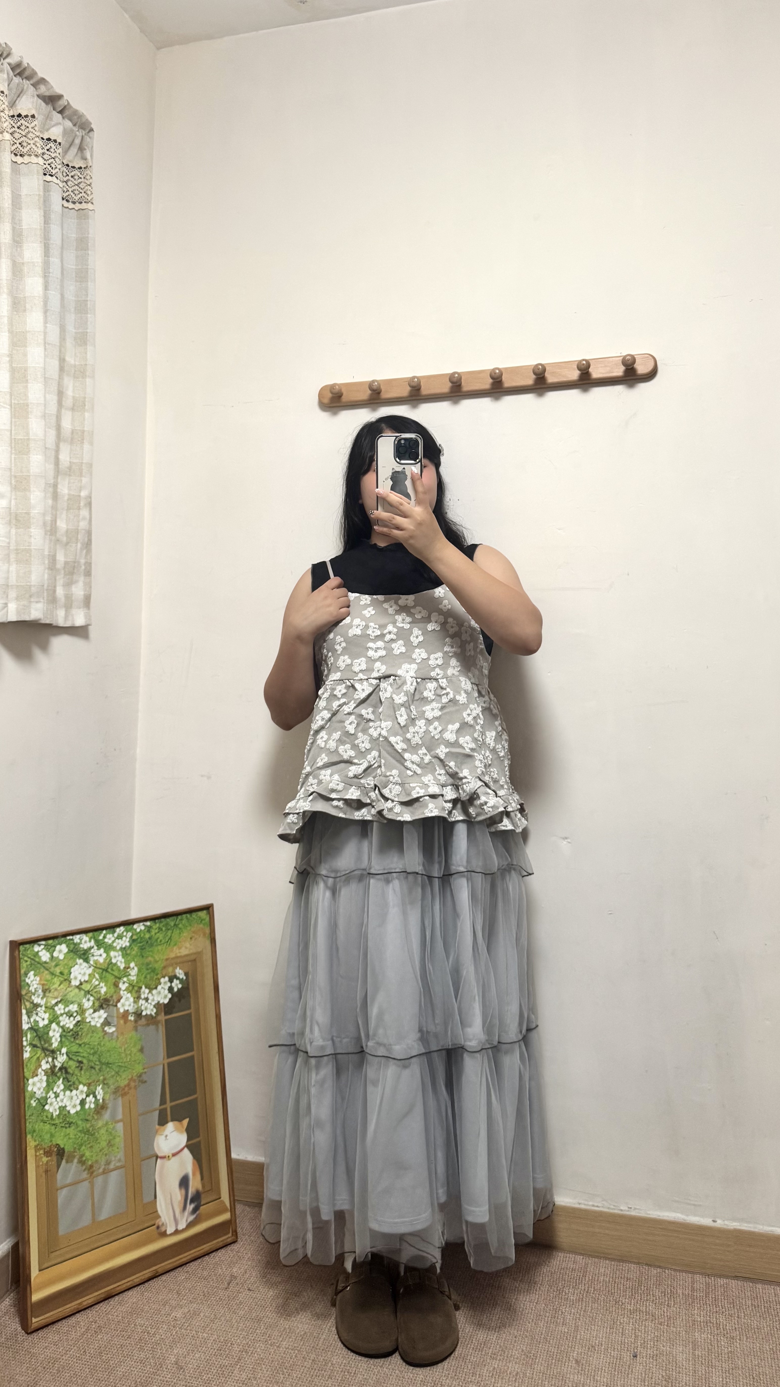立體花朵後綁帶吊帶