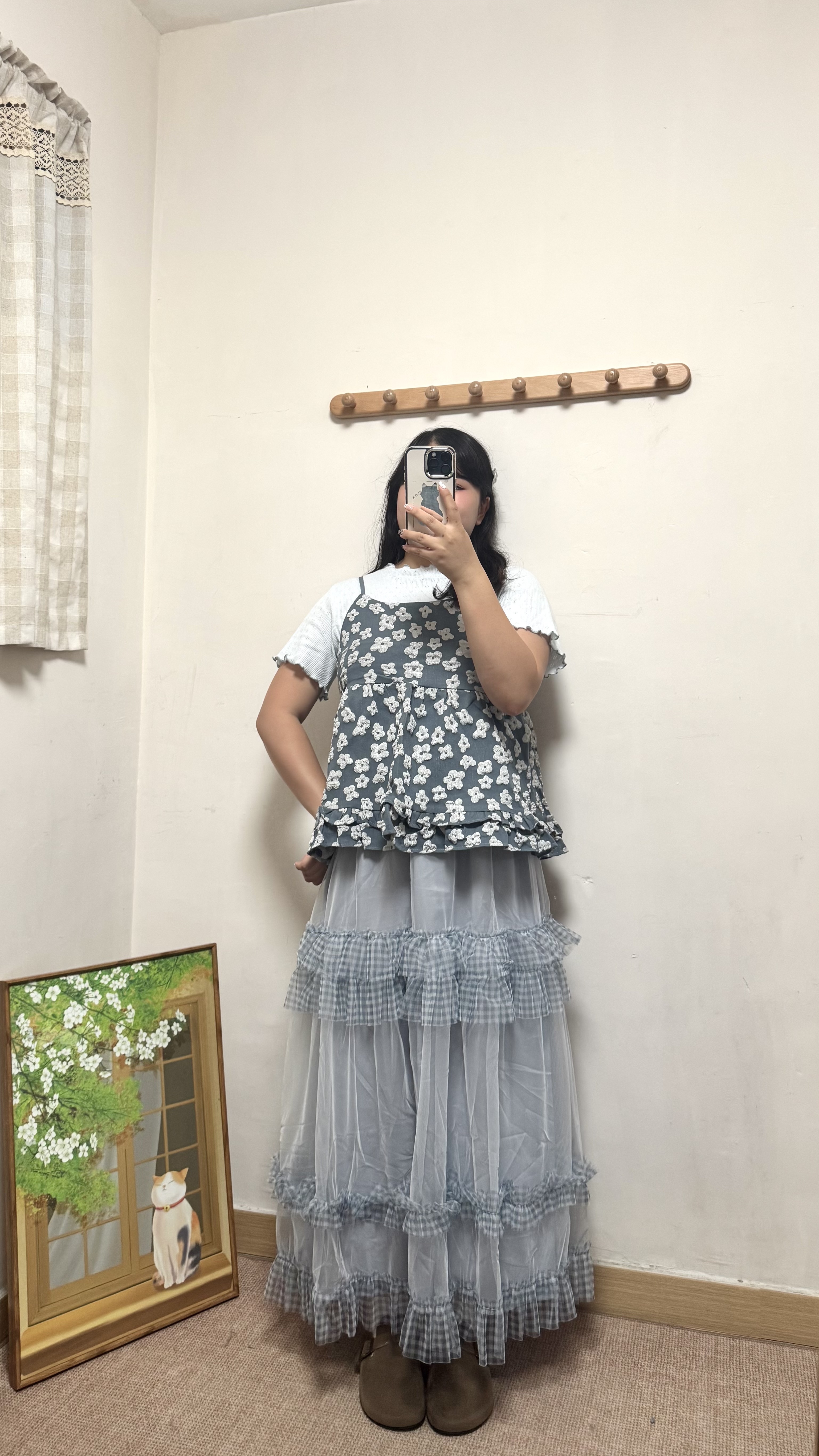立體花朵後綁帶吊帶