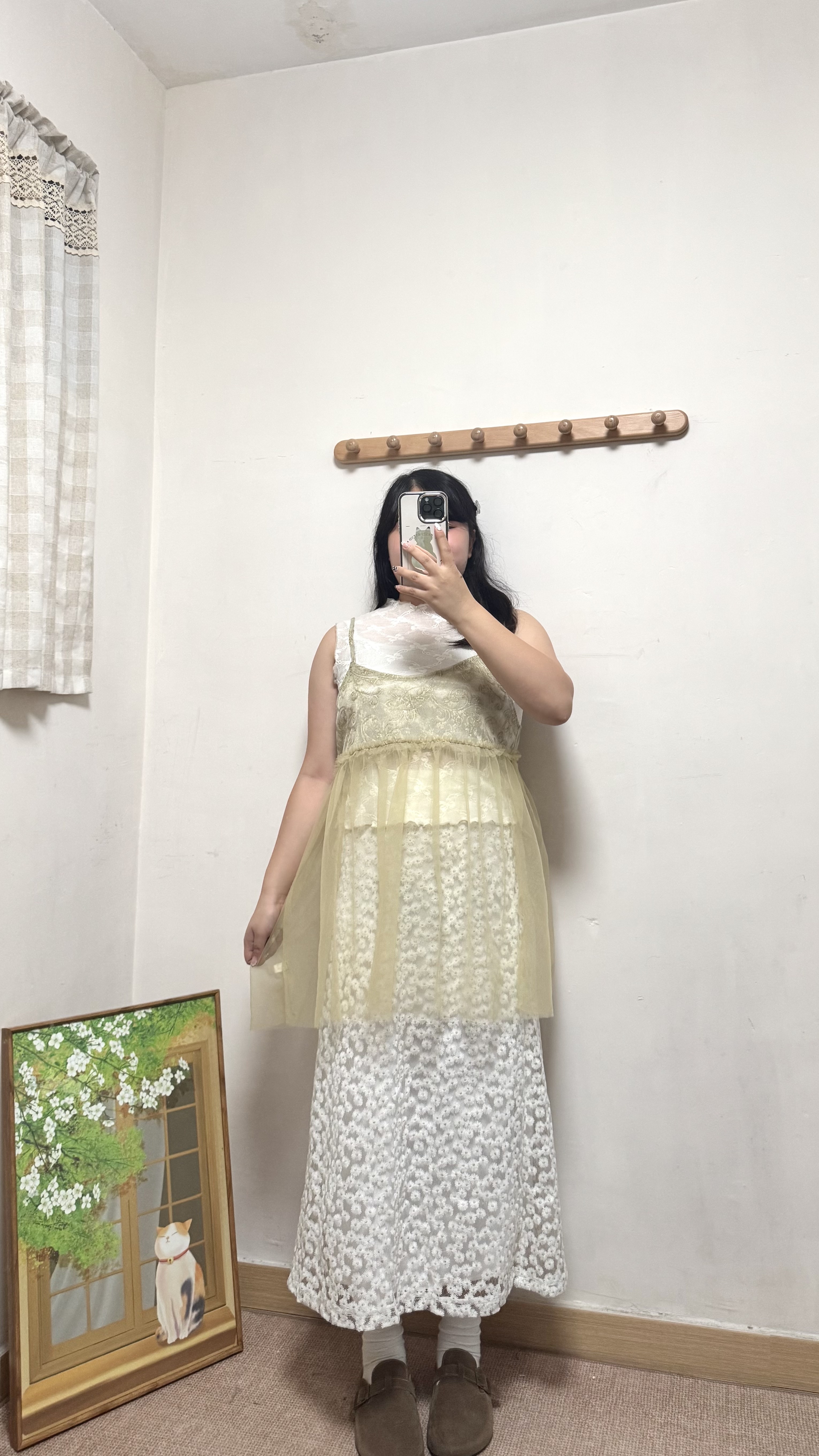 腰果花拼紗外搭