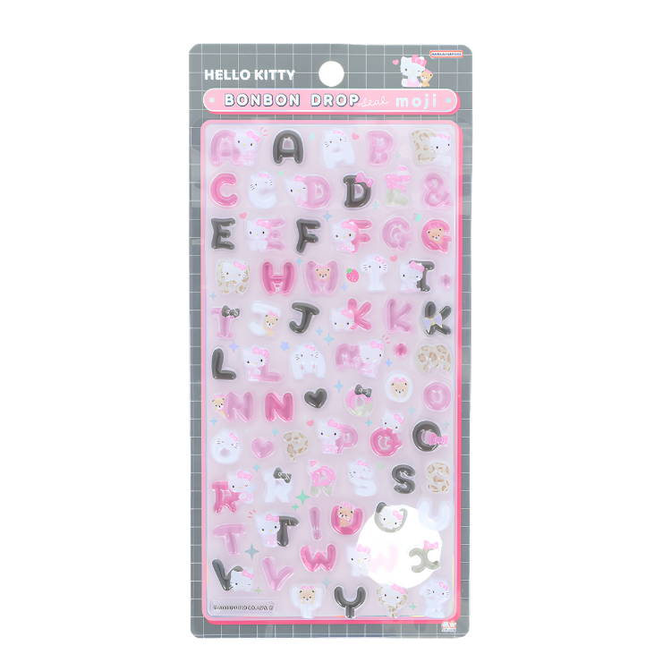 sun-star BONBON DROP晶透造型貼紙-三麗鷗 字母系列 -Hello Kitty Cool