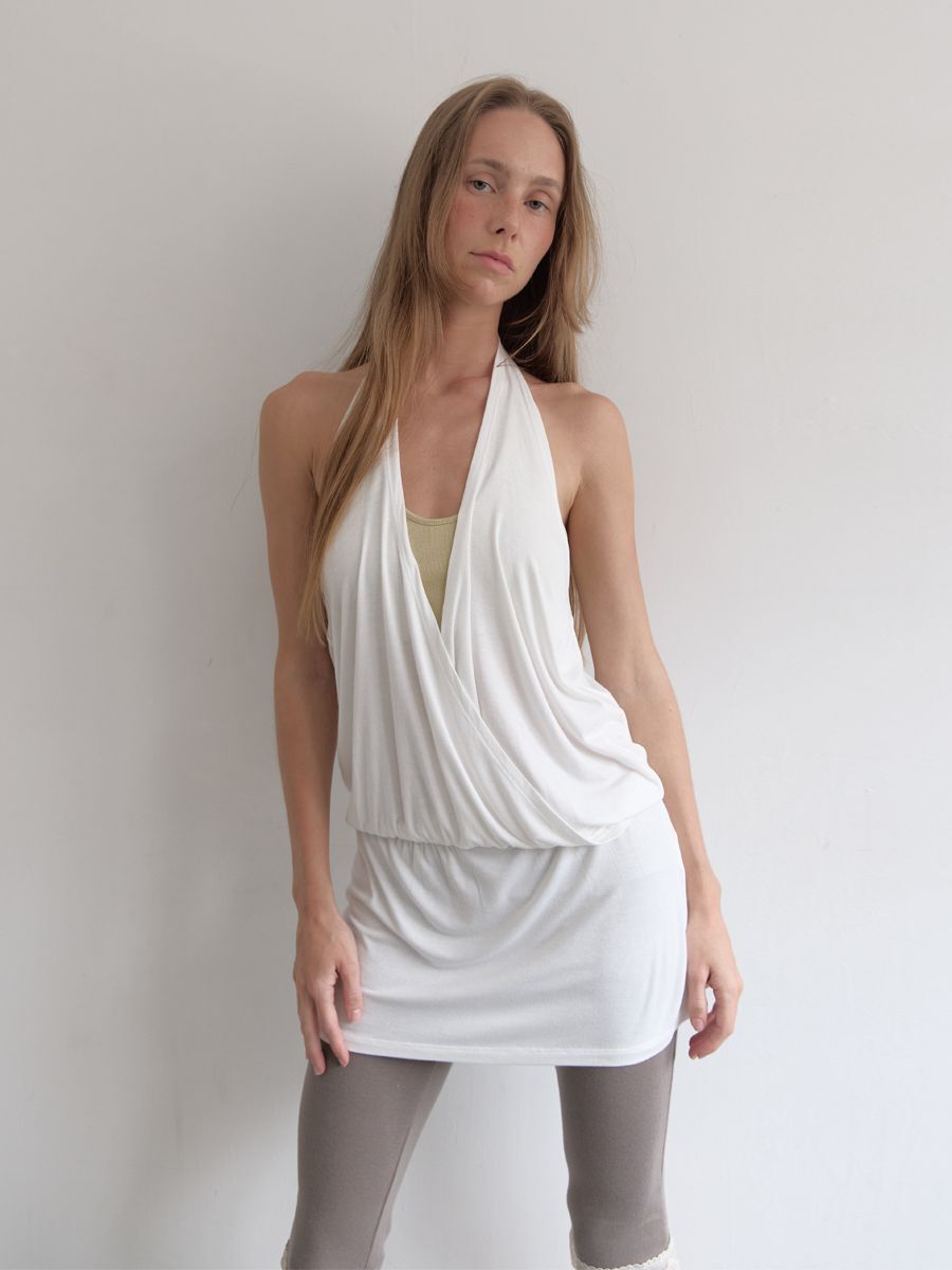 (A17)SUNSET WRAP DRESS (IVORY)