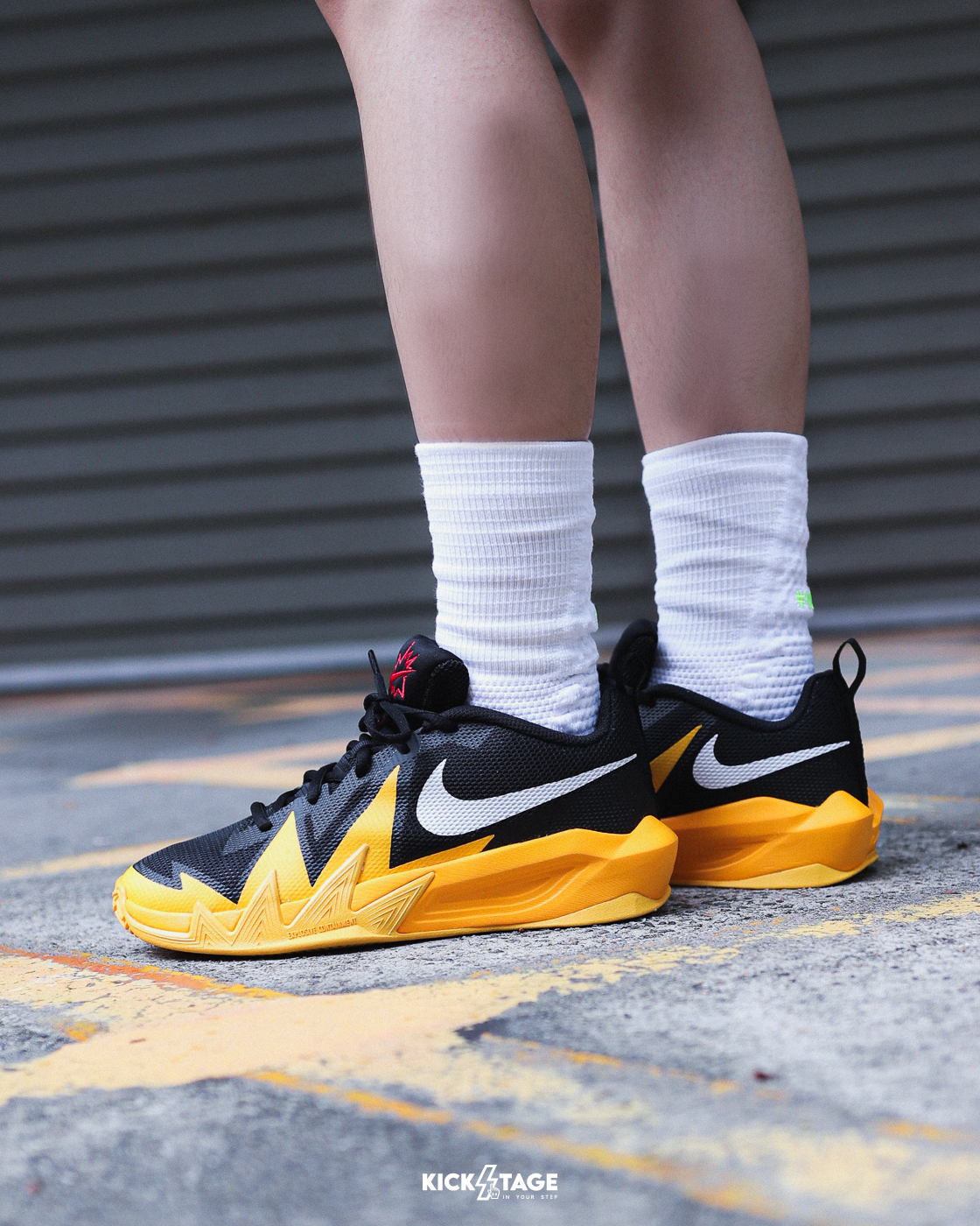 大童鞋 女鞋 NIKE S.T. DYNAMITE GS 李小龍 黑黃 透氣 運動 實戰 籃球鞋【IH2308-007】