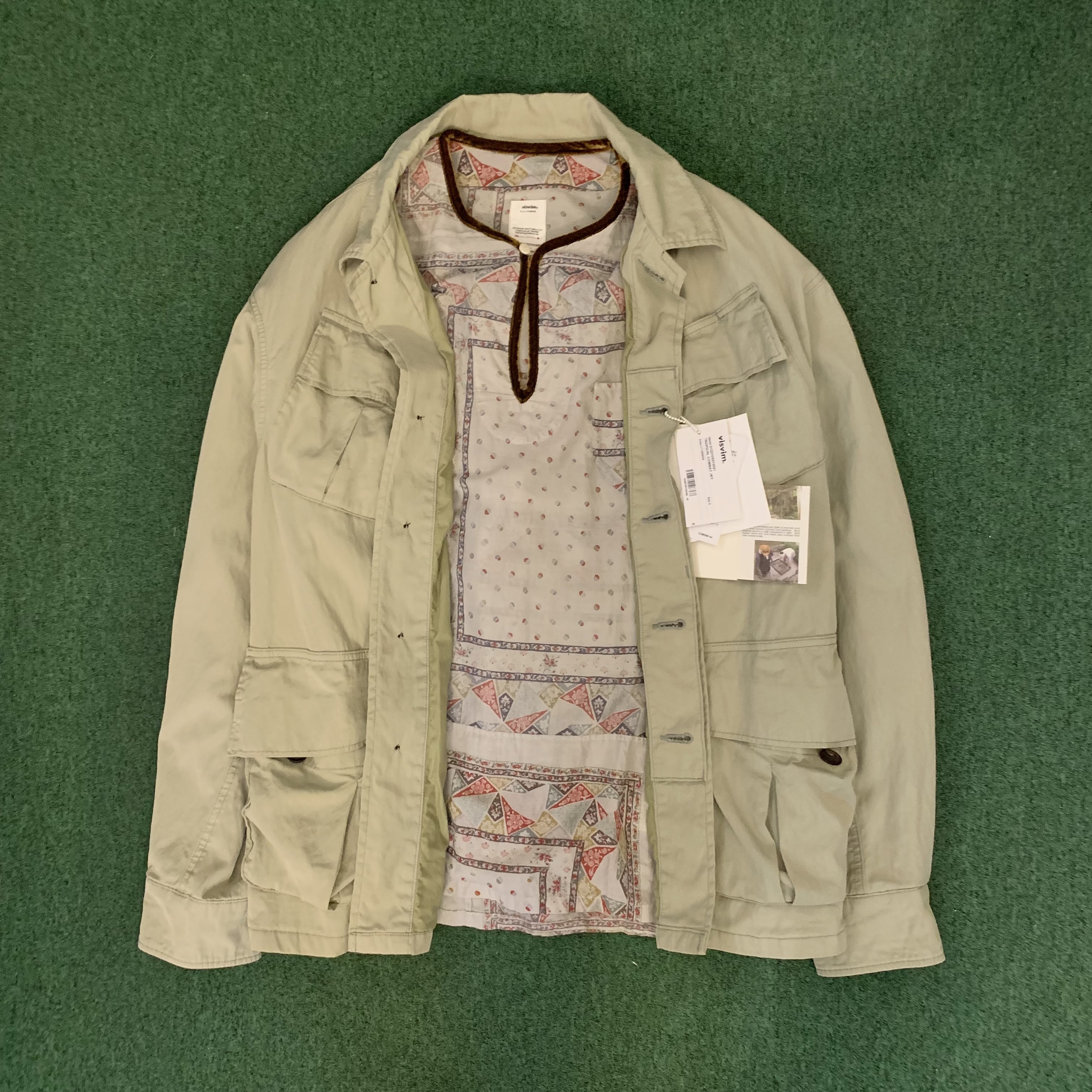 VISVIM TROPICAL COMBAT JKT *NATURAL DYE 天然染 - LT.GREEN SIZE 3 IN STOCK NOW (現貨發售中)