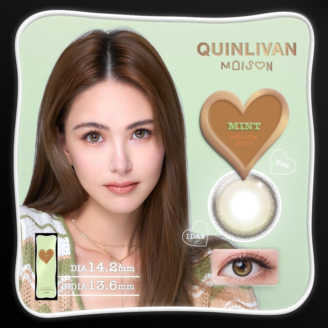 QUINLIVAN Maison Series Color Contact Lens 1Day -Mint 10pcs/box