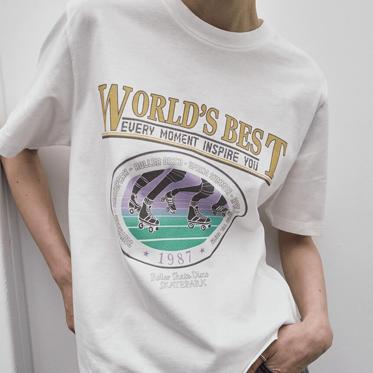RAIVE｜Oversized World Best Print T-shirt [2 colors]