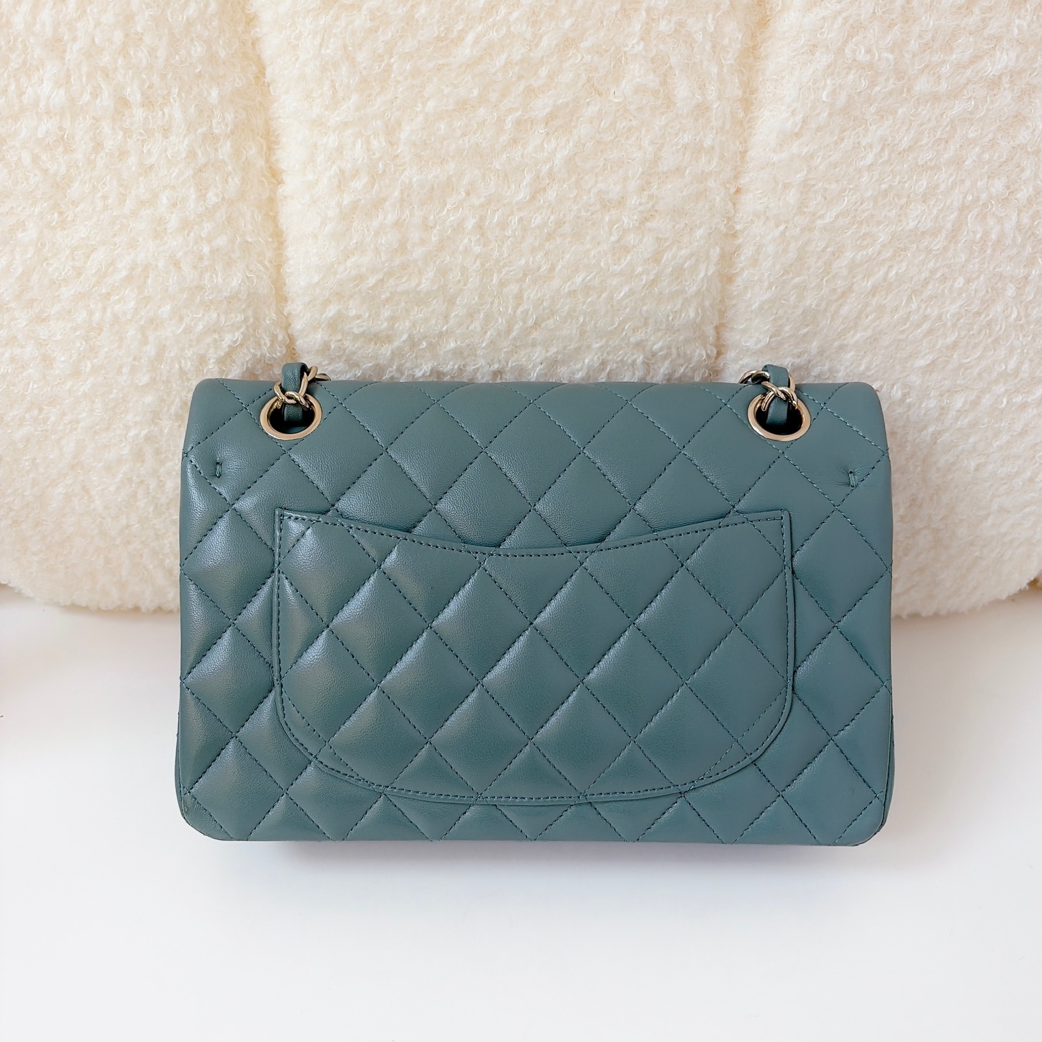 Chanel Classic Flap Bag - Dark Green / GHW