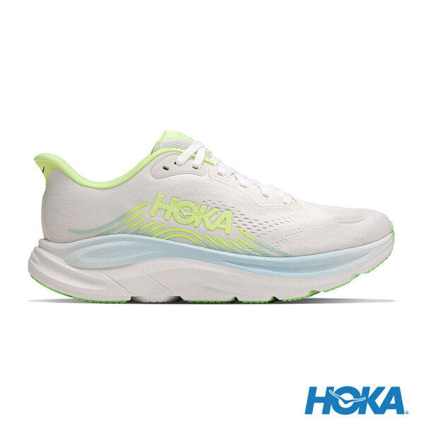 Hoka Clifton 11 Wide 1177539-FYZ 女 慢跑鞋 寬楦 支撐 緩震 競速 白 螢黃
