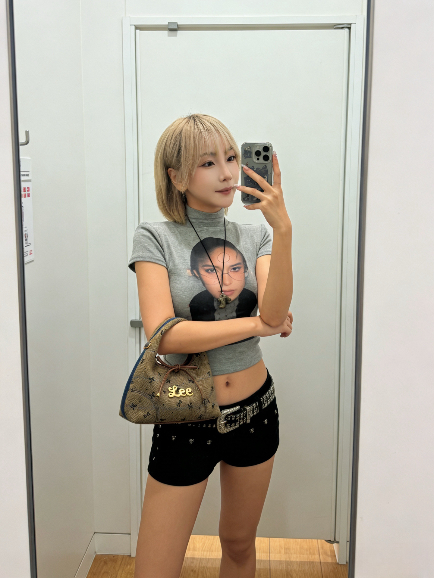 代購-Lee 英倫格紋設計 復古 高級 簡約 三角包 單肩手提包