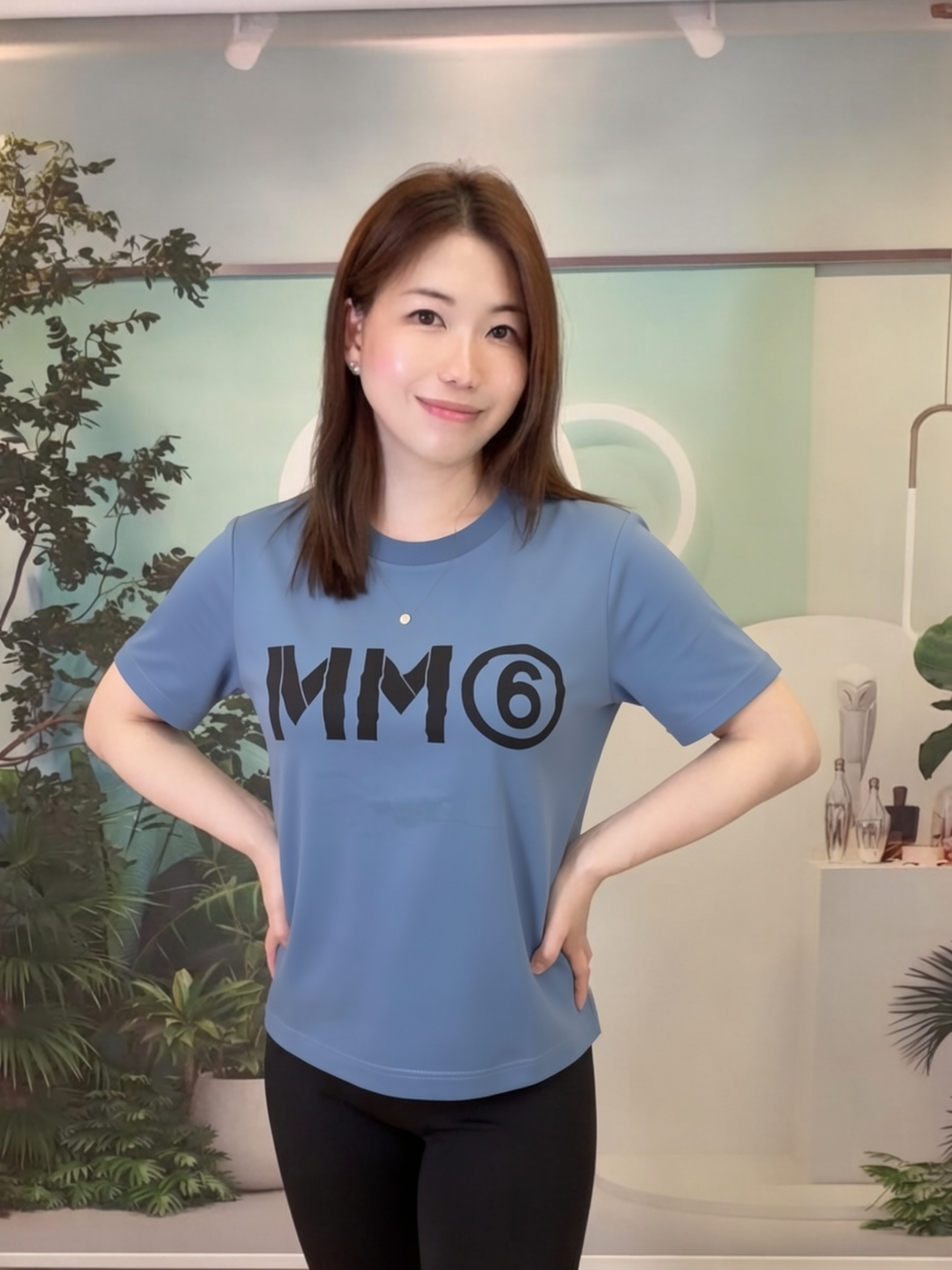 MM6 kids 海藍色 字母 印花 Tee