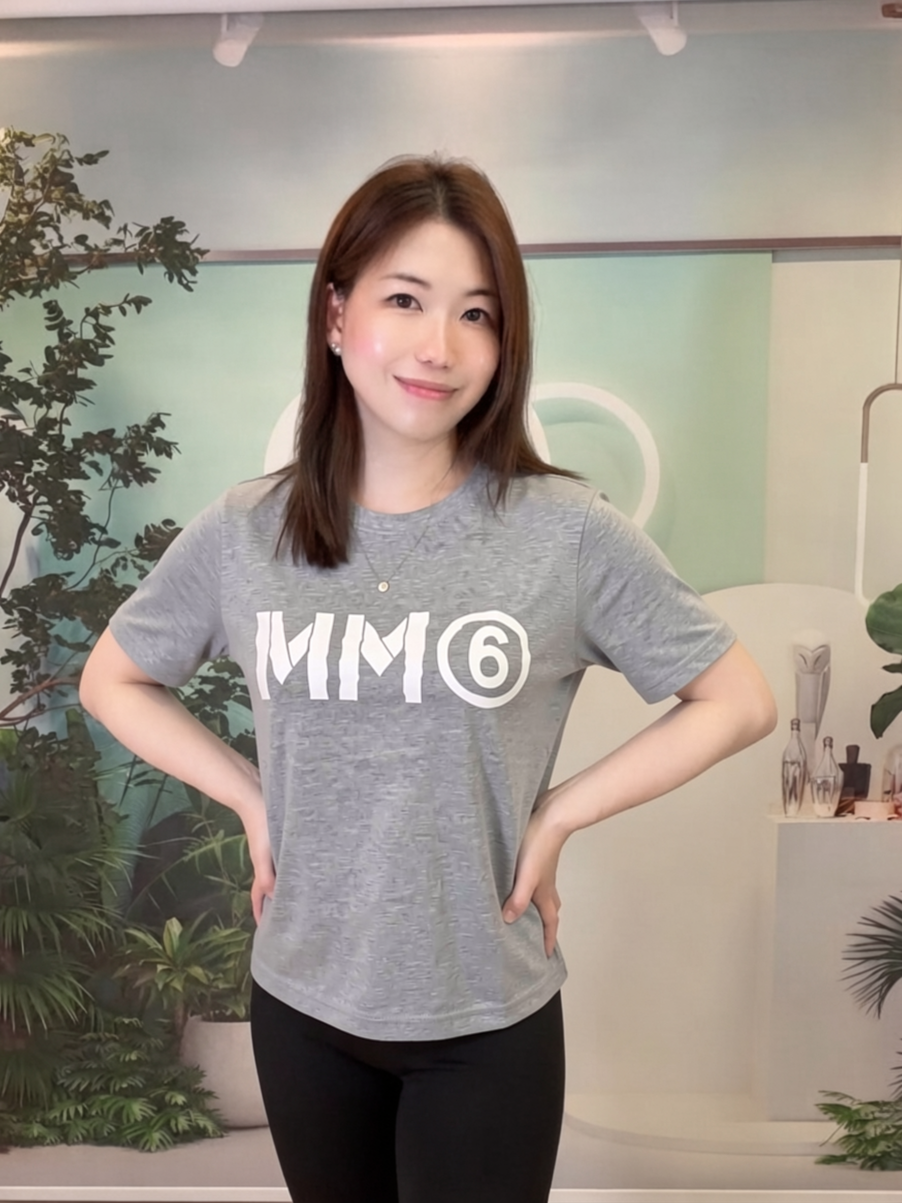 MM6 kids 灰色字母 印花 Tee