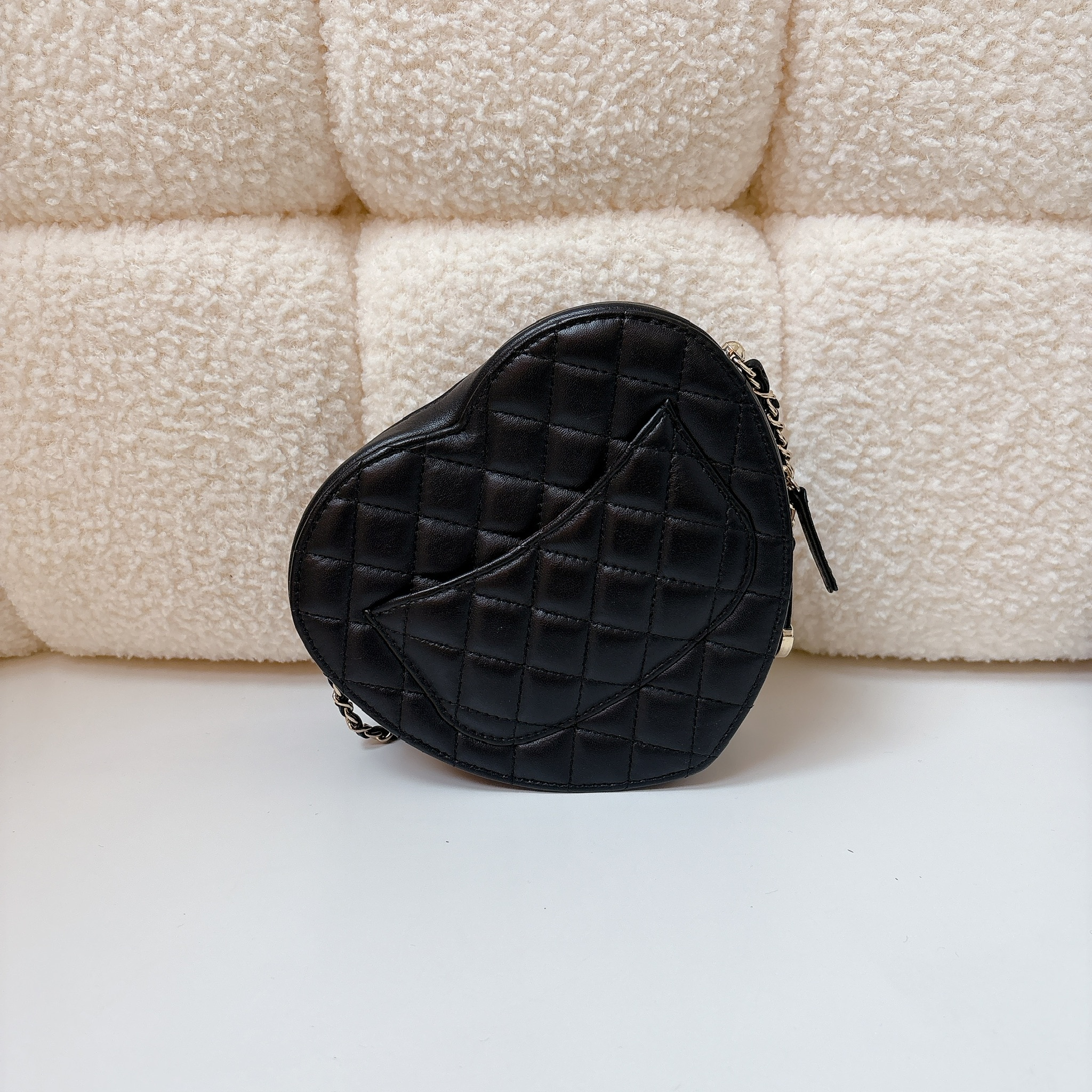Chanel CC In Love Heart Bag - Black / GHW