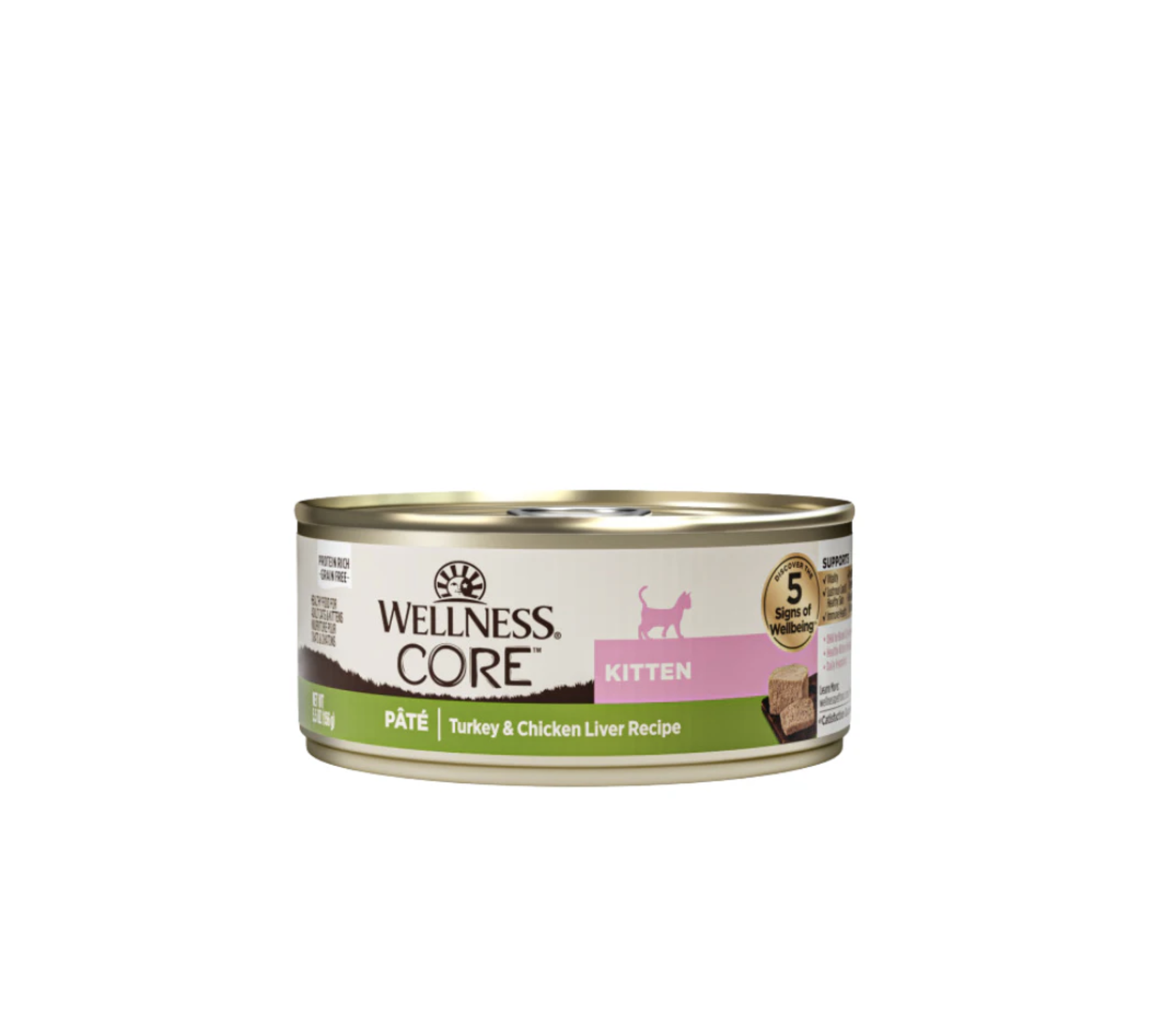 Wellness -幼貓成長無穀物雞肉火雞配方(肉醬)貓罐頭 5.5OZ 24罐