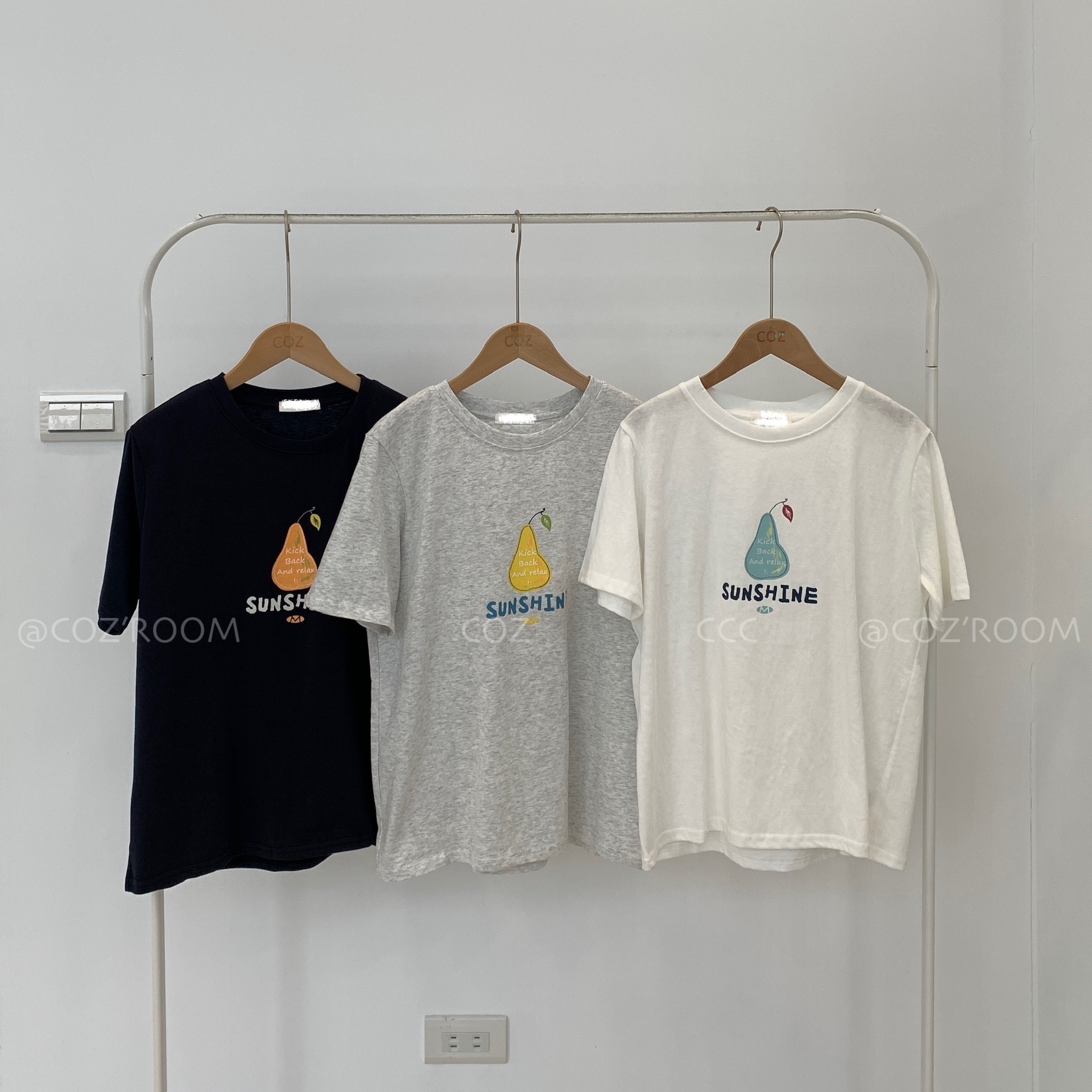 (現貨)可愛配色酪梨中版Tee (3色) _2808