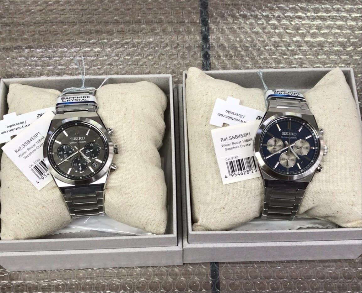 Seiko 精工 Chronograph Sport Chrono Quartz SSB453 SSB453P1 藍面 / SSB455 SSB455P1灰面 藍寶石水晶鏡面 100米防水 石英手錶