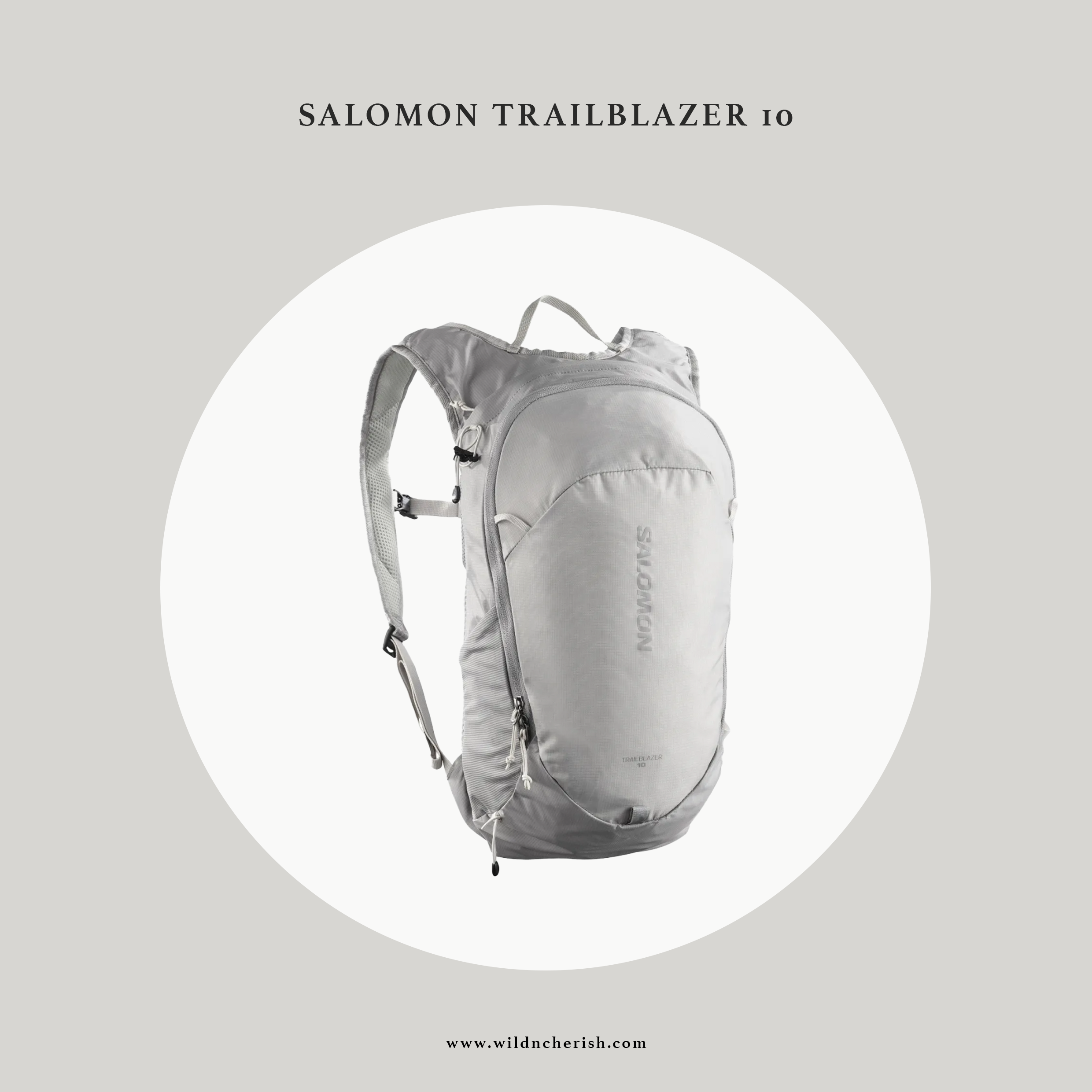 預訂 | Salomon TRAILBLAZER 10 輕量 多功能背包 灰白色